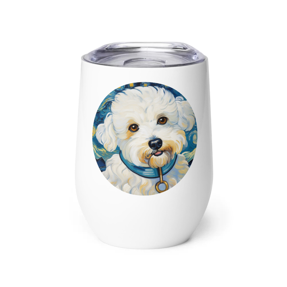 PugMug Custom Bichons Frise Wine Tumbler