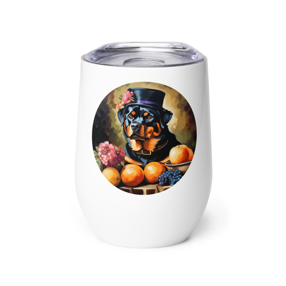 PugMug Custom Rottweiler Wine Tumbler