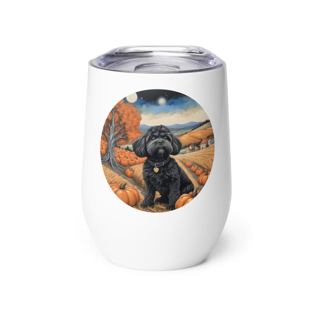 PugMug Custom Lily Wine Tumbler