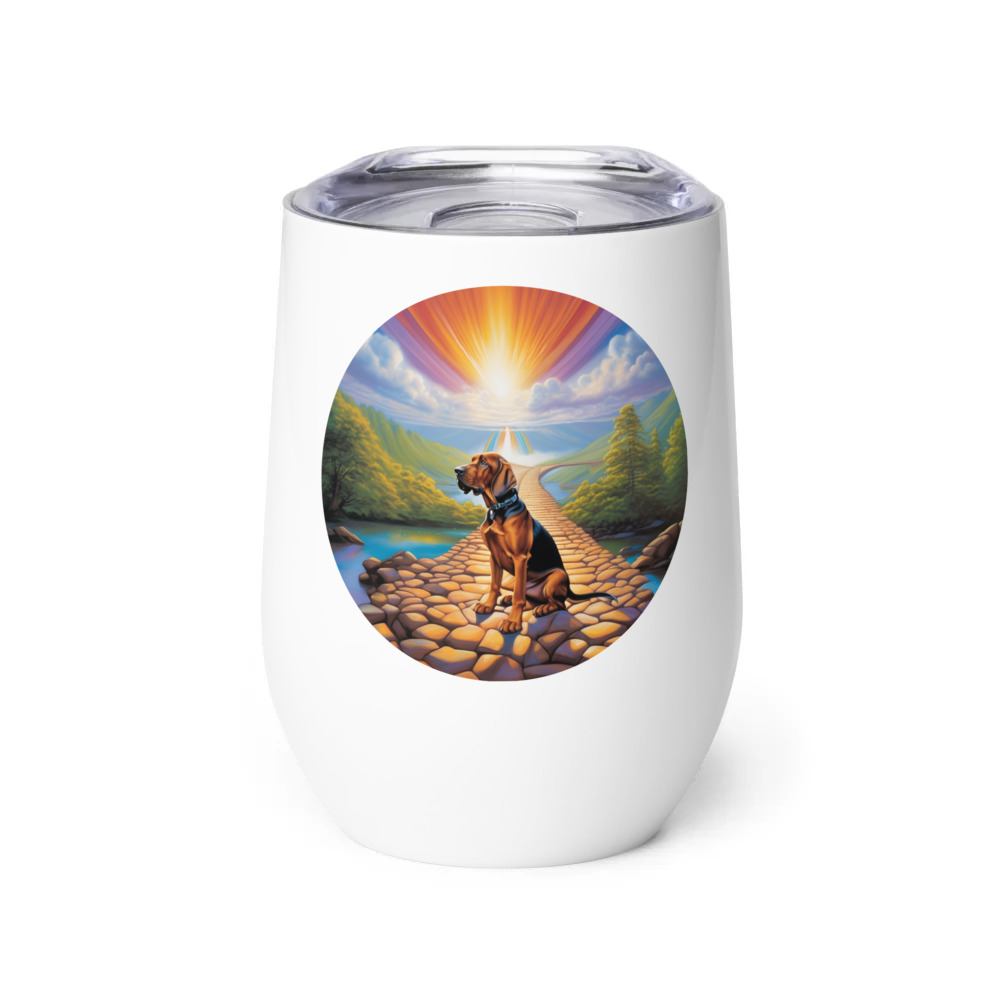 PugMug Custom Bloodhound Wine Tumbler