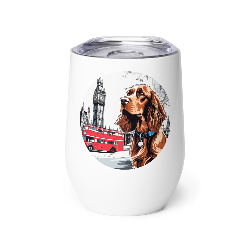 PugMug Custom English Cocker Spaniel Wine Tumbler