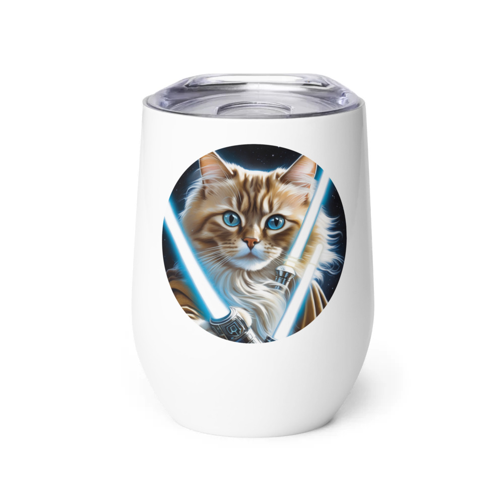 PugMug Custom Tabby Ragdoll Cat Wine Tumbler