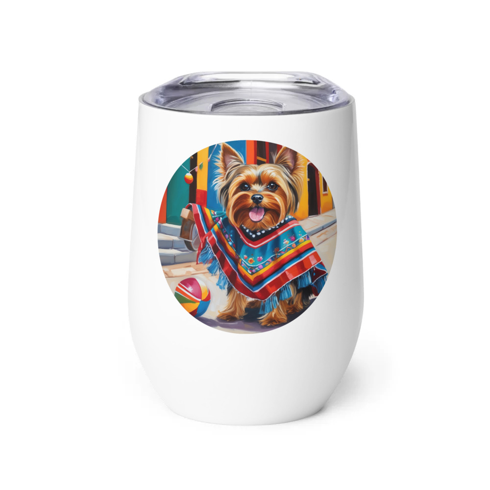 PugMug Custom Yorkshire Terrier Wine Tumbler