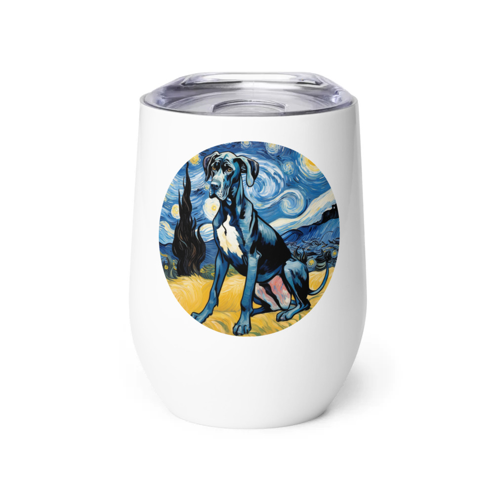 PugMug Custom Great Dane Wine Tumbler