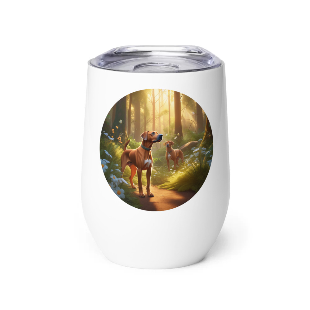 PugMug Custom Rhodesian Ridgeback Wine Tumbler