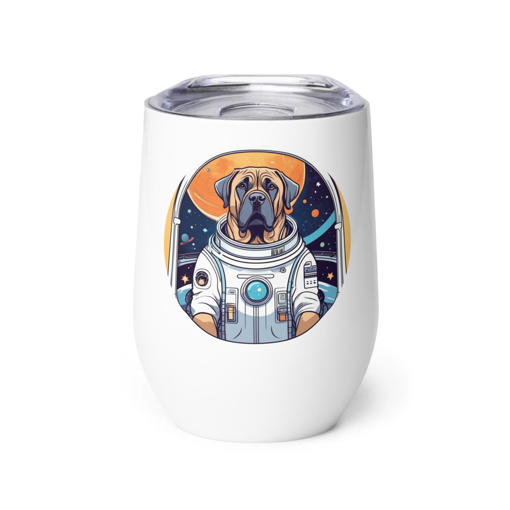 PugMug Custom Mastiff Wine Tumbler