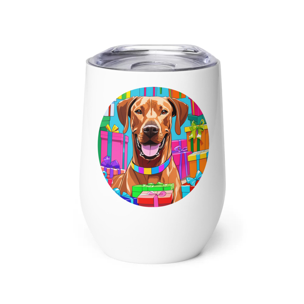 PugMug Custom Rhodesian Ridgeback Wine Tumbler