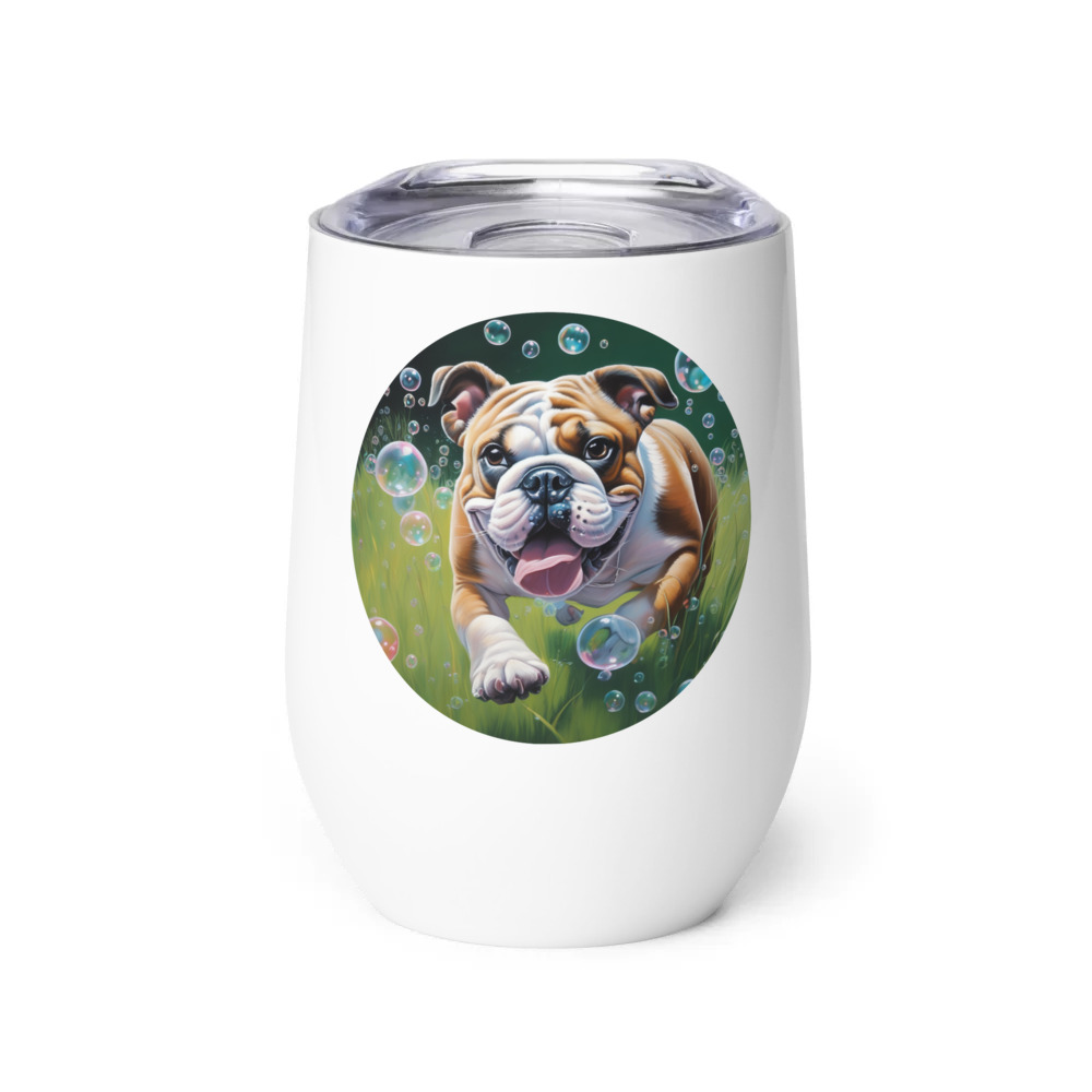 PugMug Custom Bulldog Wine Tumbler