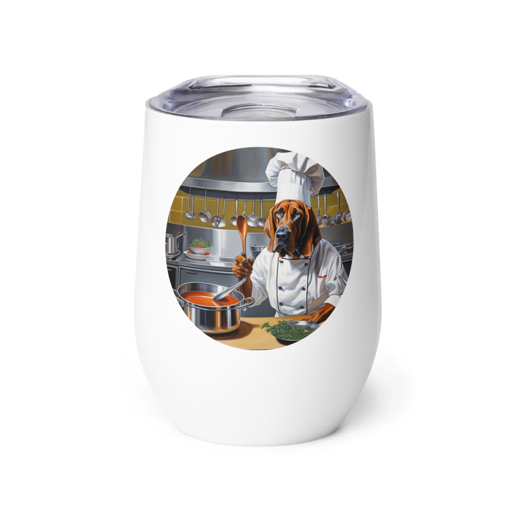 PugMug Custom Bloodhound Wine Tumbler