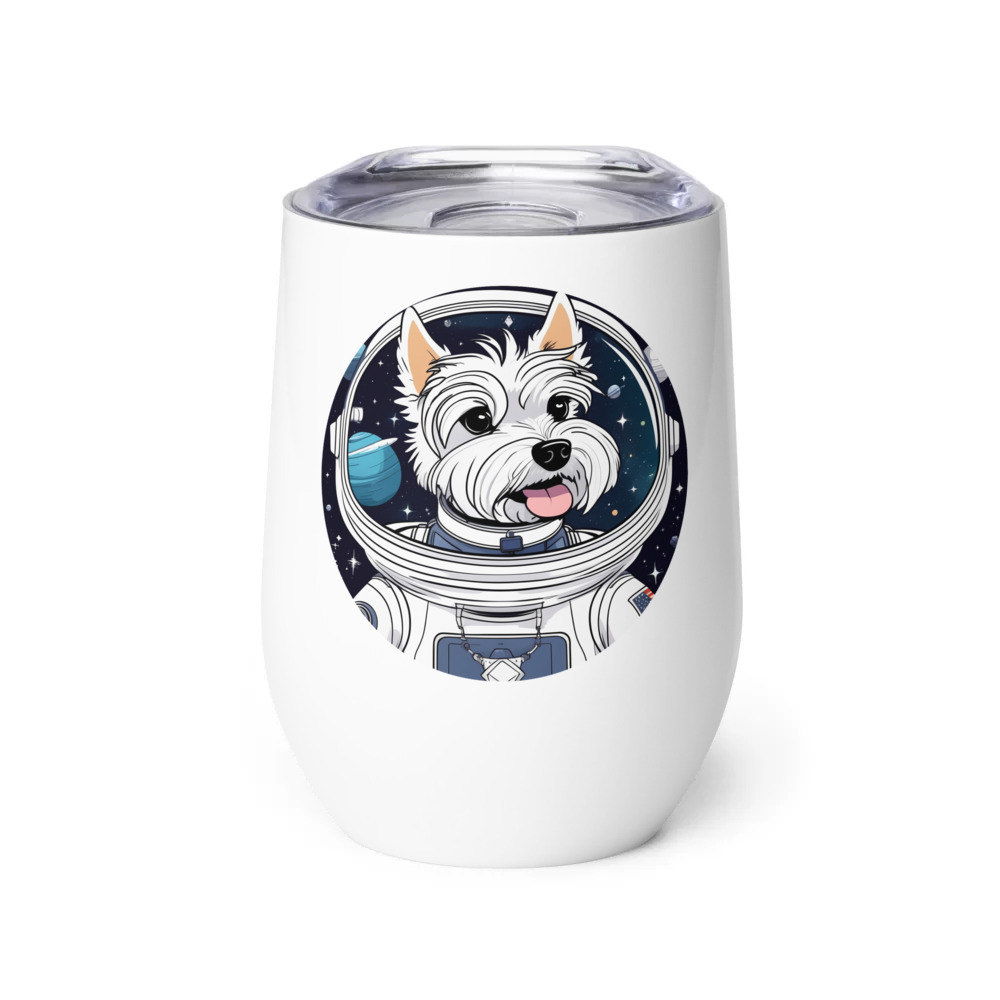 PugMug Custom West Highland White Terrier Wine Tumbler