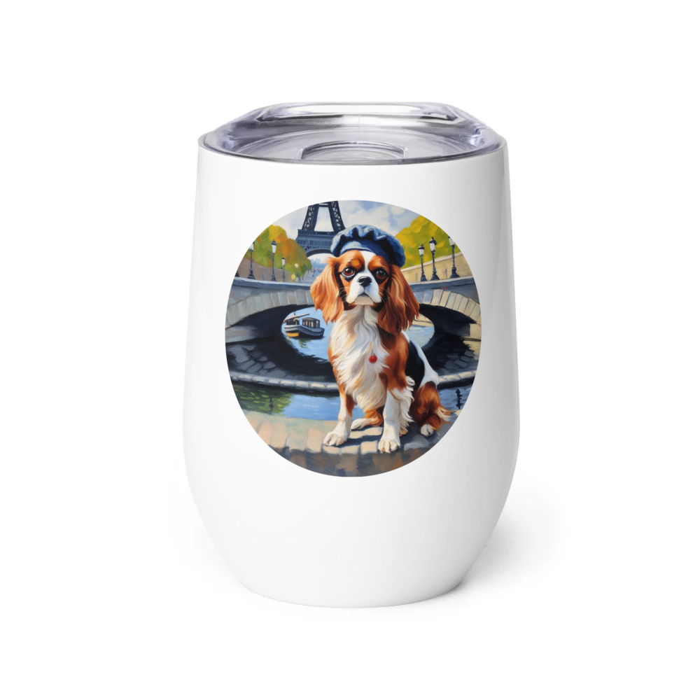 PugMug Custom Cavalier King Charles Spaniel Wine Tumbler