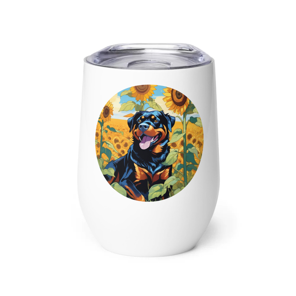 PugMug Custom Rottweiler Wine Tumbler