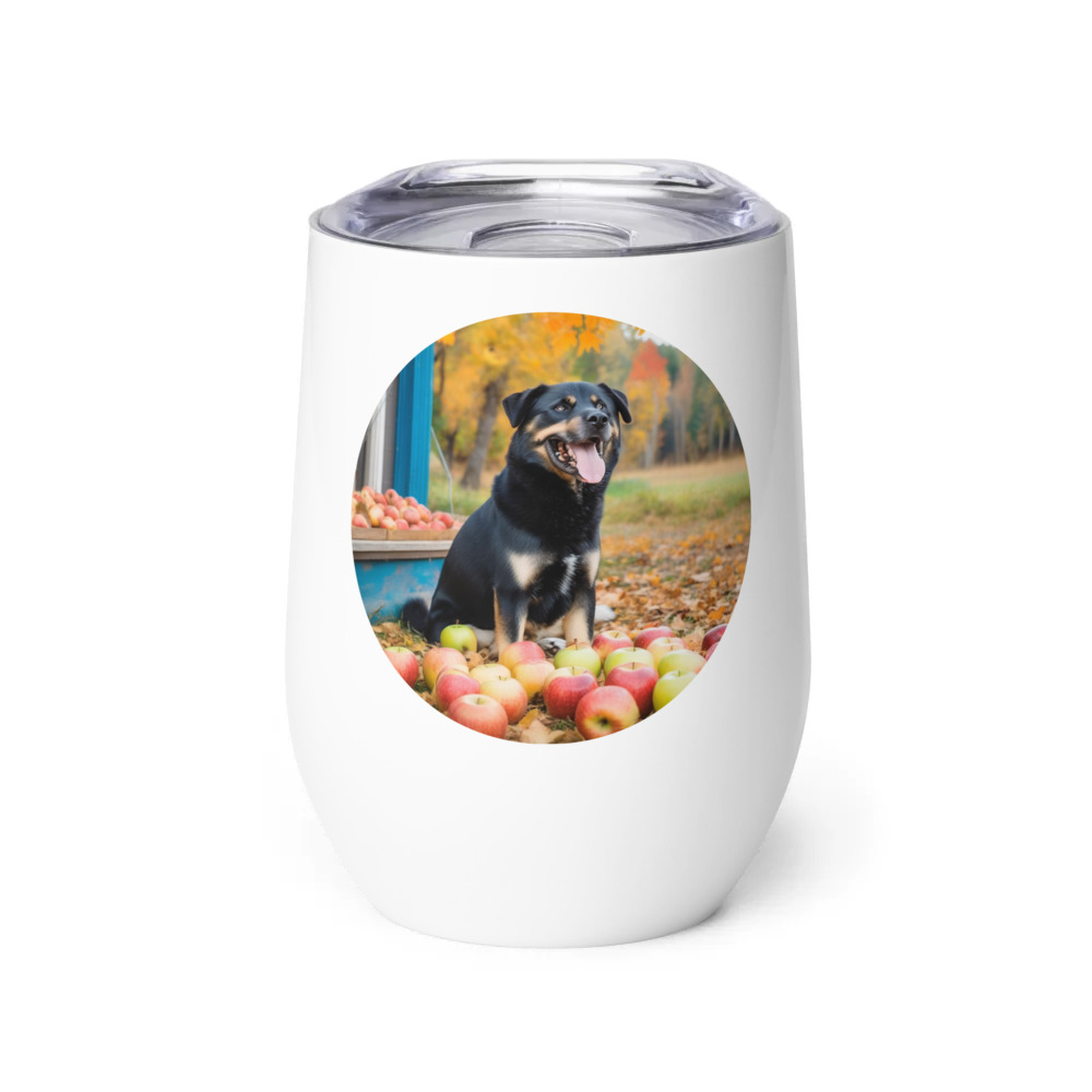 PugMug Custom Blue Wine Tumbler