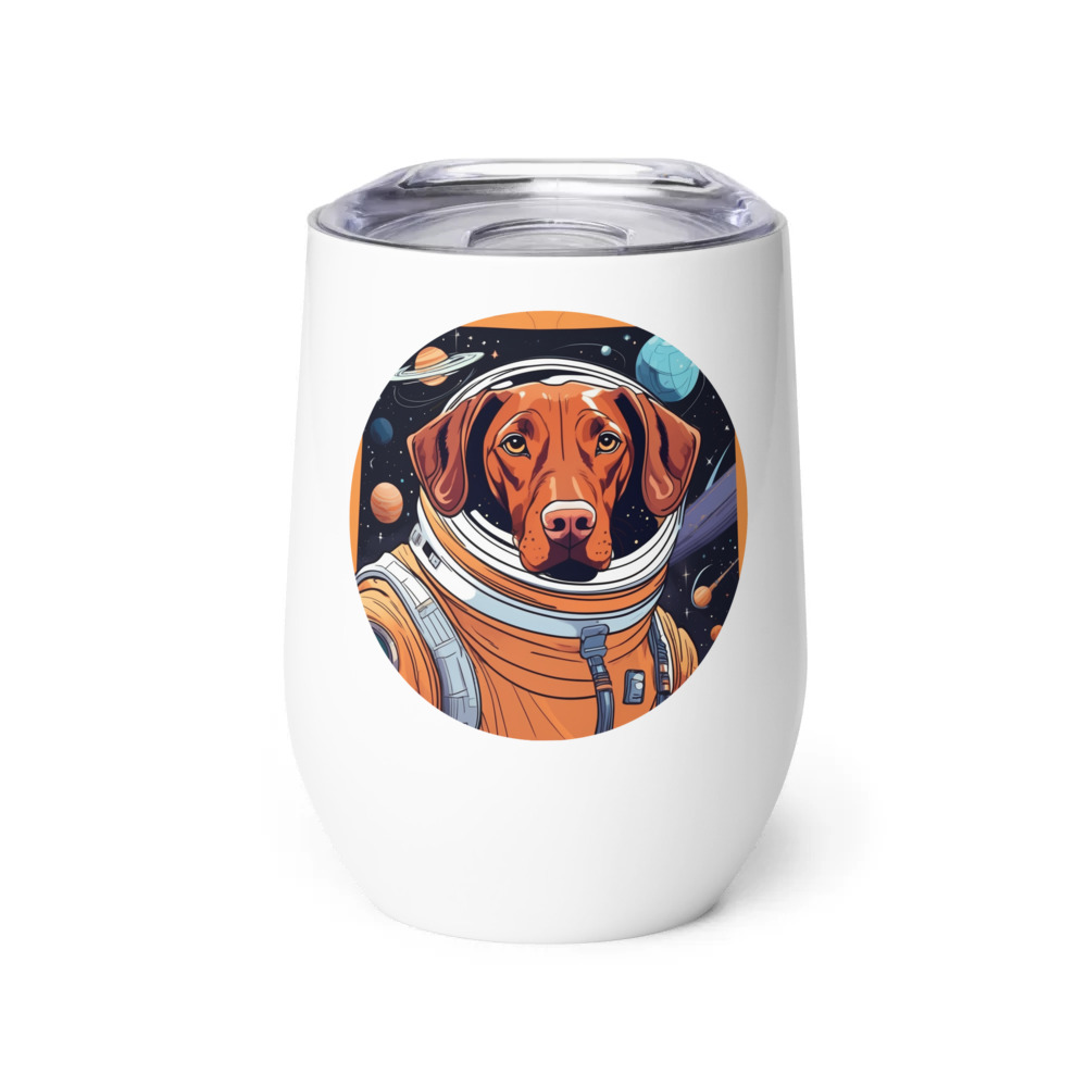 PugMug Custom Vizsla Wine Tumbler