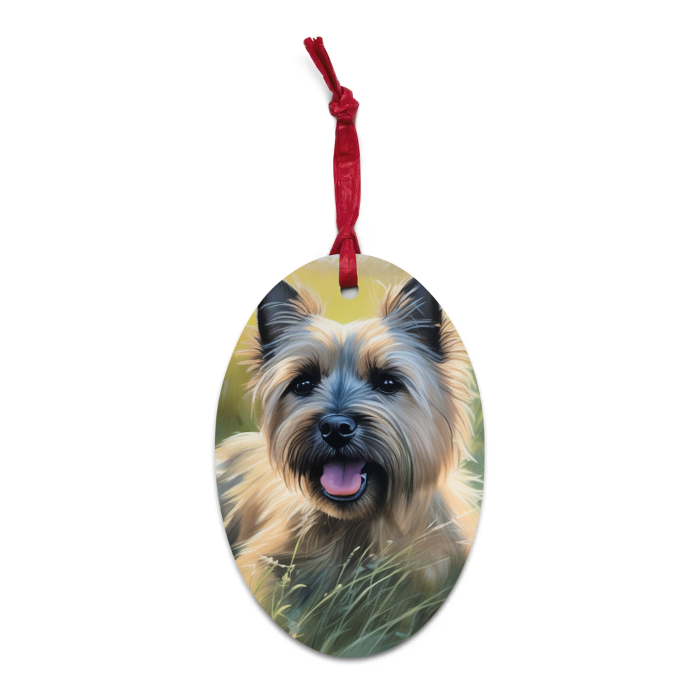 PugMug Custom Cairn Terrier Wooden Ornament