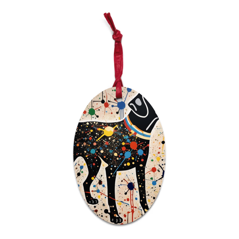 PugMug Custom Black Labrador Retriever Wooden Ornament