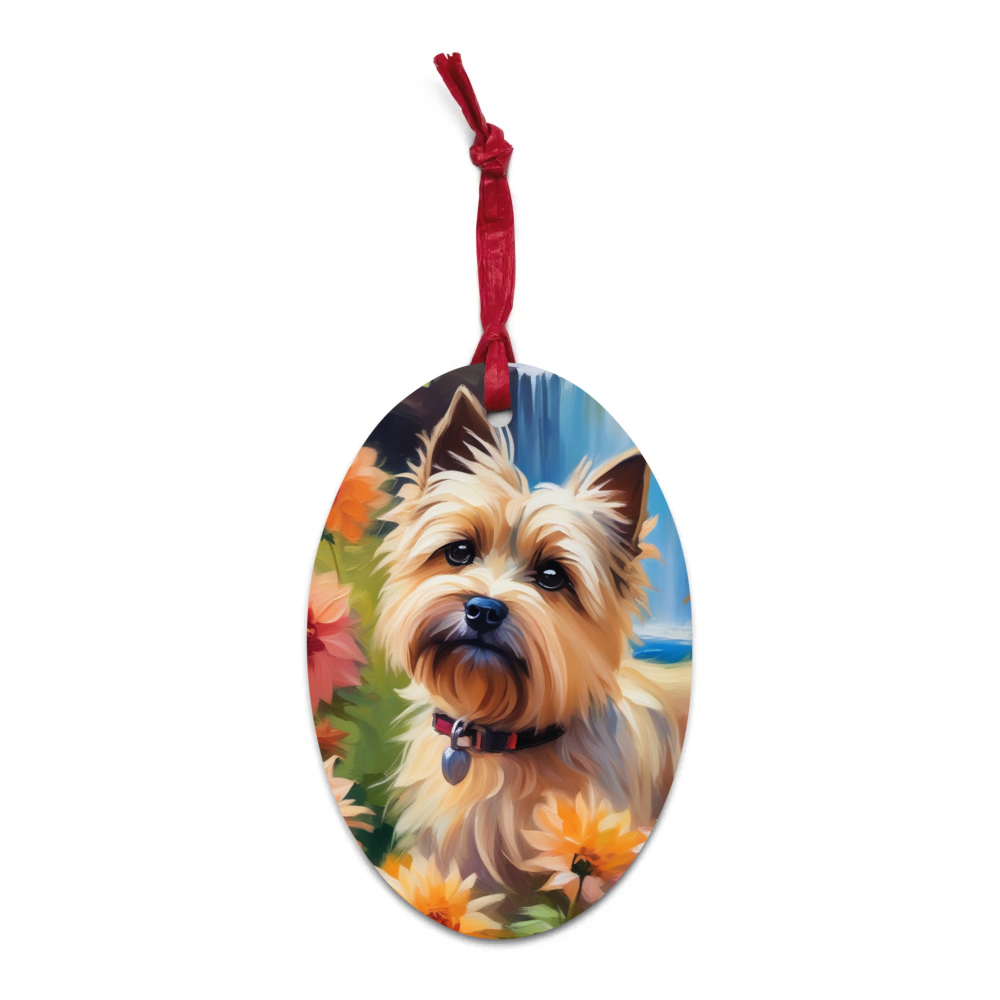 PugMug Custom Cairn Terrier Wooden Ornament