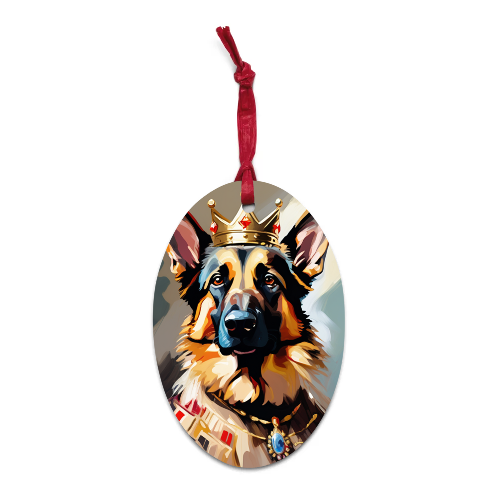PugMug Custom German Shepherd Dog Wooden Ornament