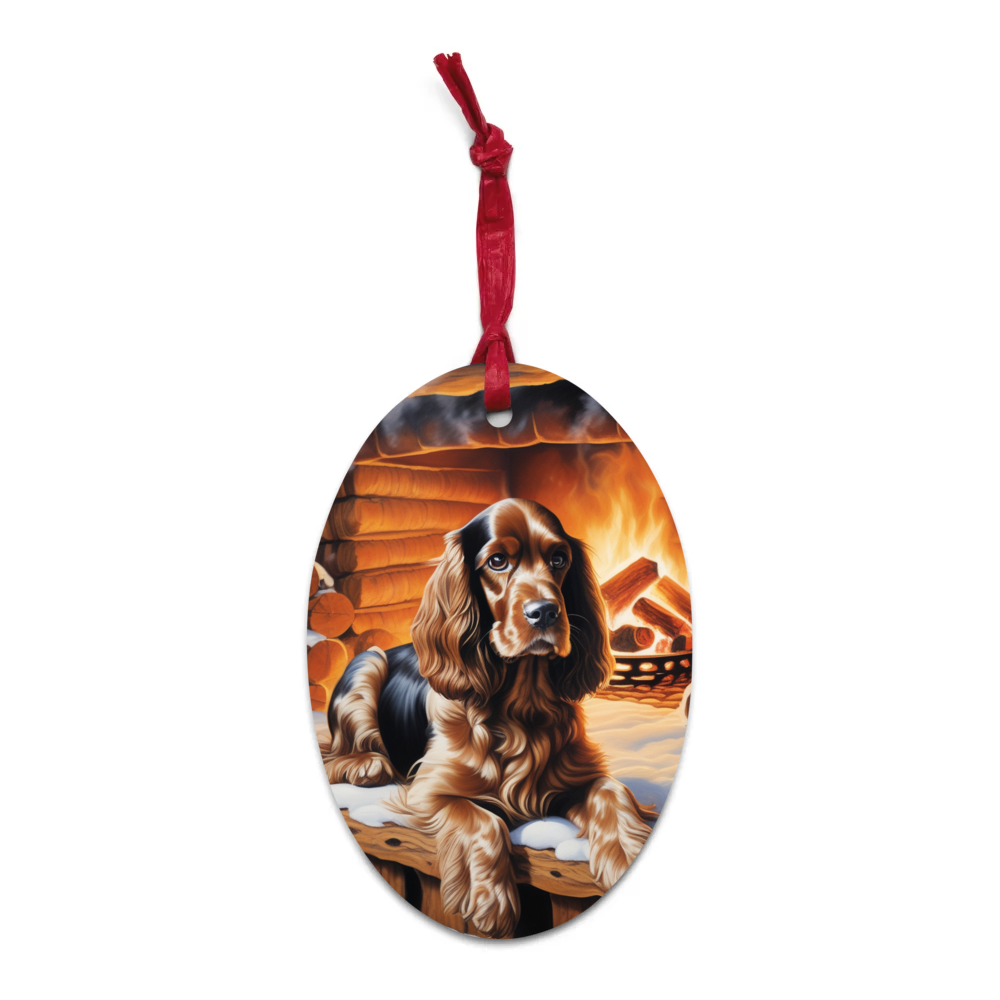 PugMug Custom English Cocker Spaniel Wooden Ornament