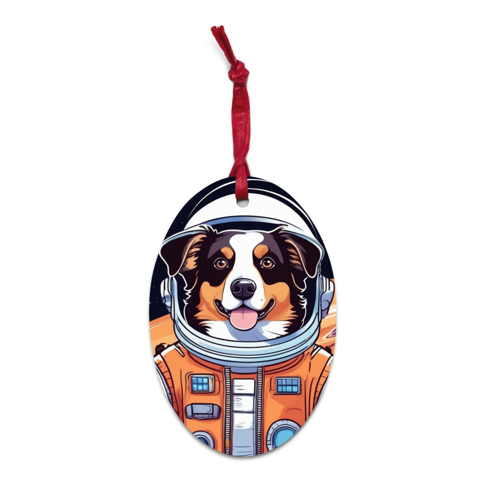 PugMug Custom Miniature American Shepherd Wooden Ornament