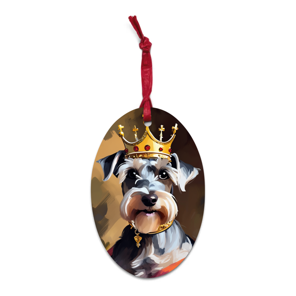 PugMug Custom Miniature Schnauzer Wooden Ornament