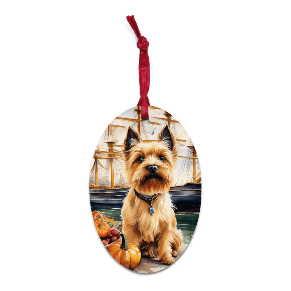 PugMug Custom Cairn Terrier Wooden Ornament