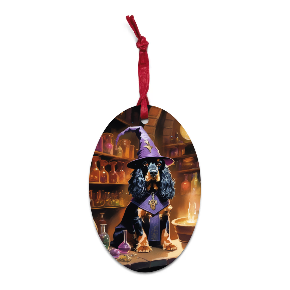 PugMug Custom English Cocker Spaniel Wooden Ornament