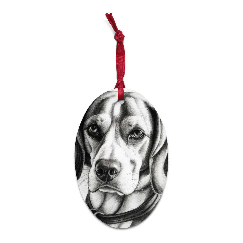 PugMug Custom Beagle Wooden Ornament