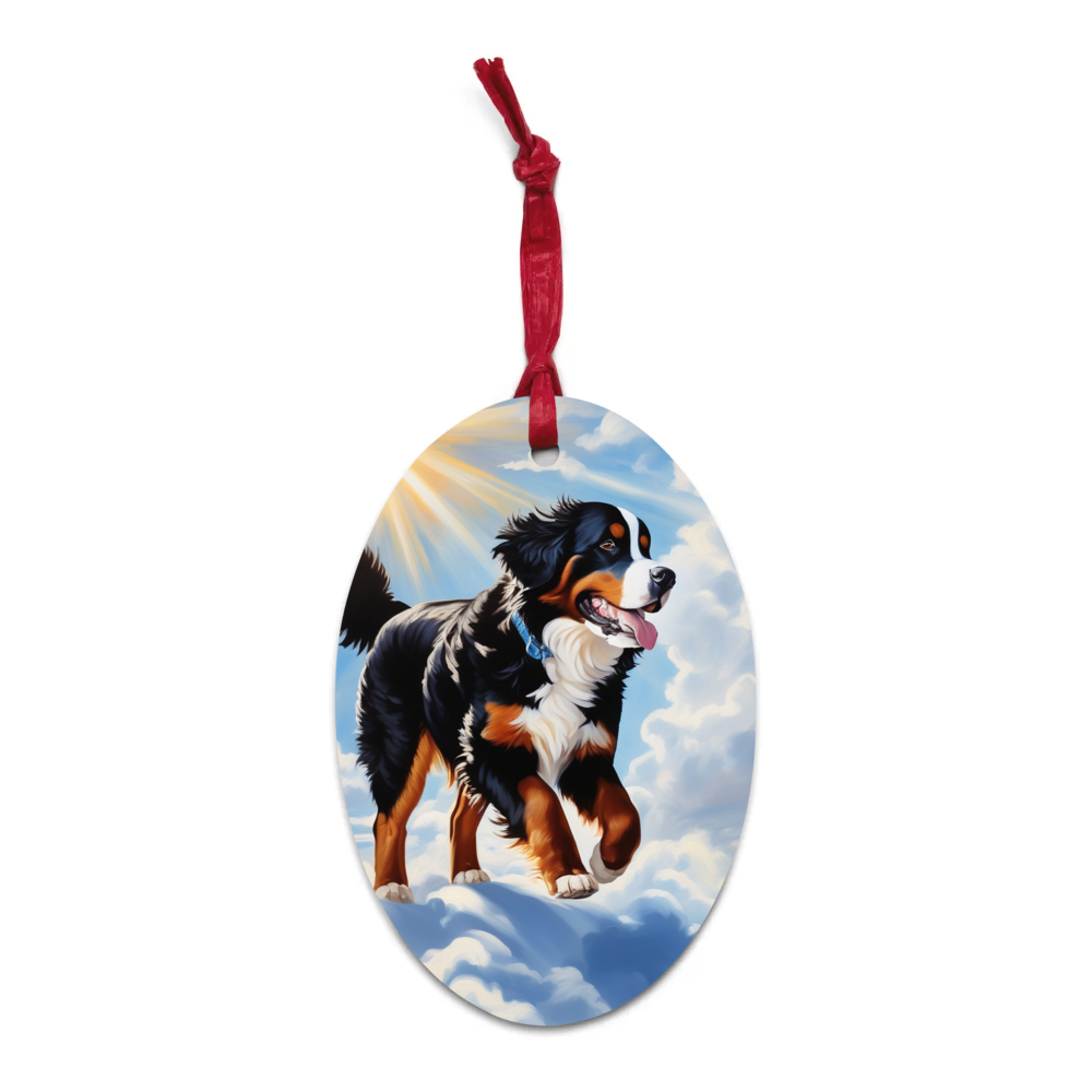 PugMug Custom Bernese Mountain Dog Wooden Ornament