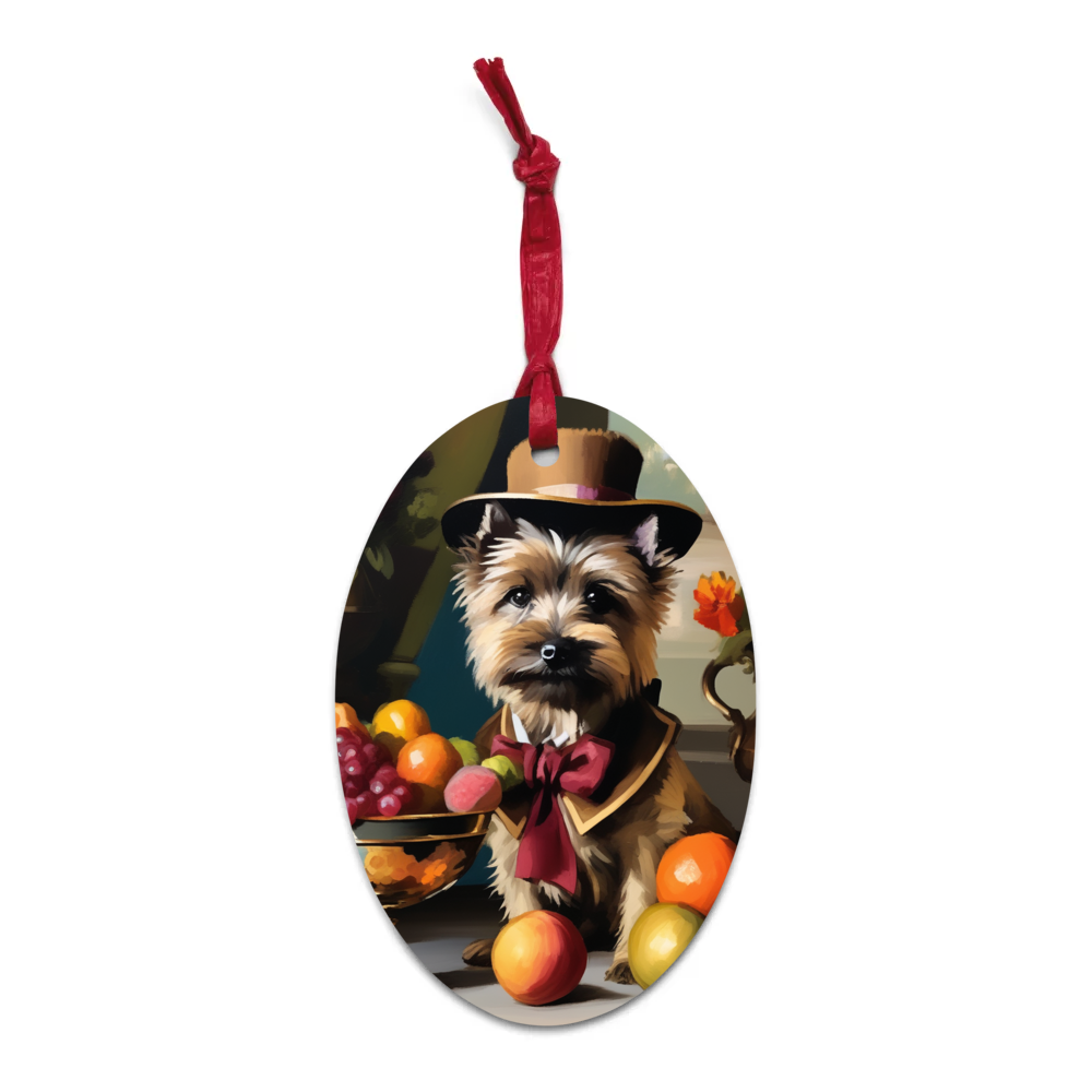 PugMug Custom Cairn Terrier Wooden Ornament
