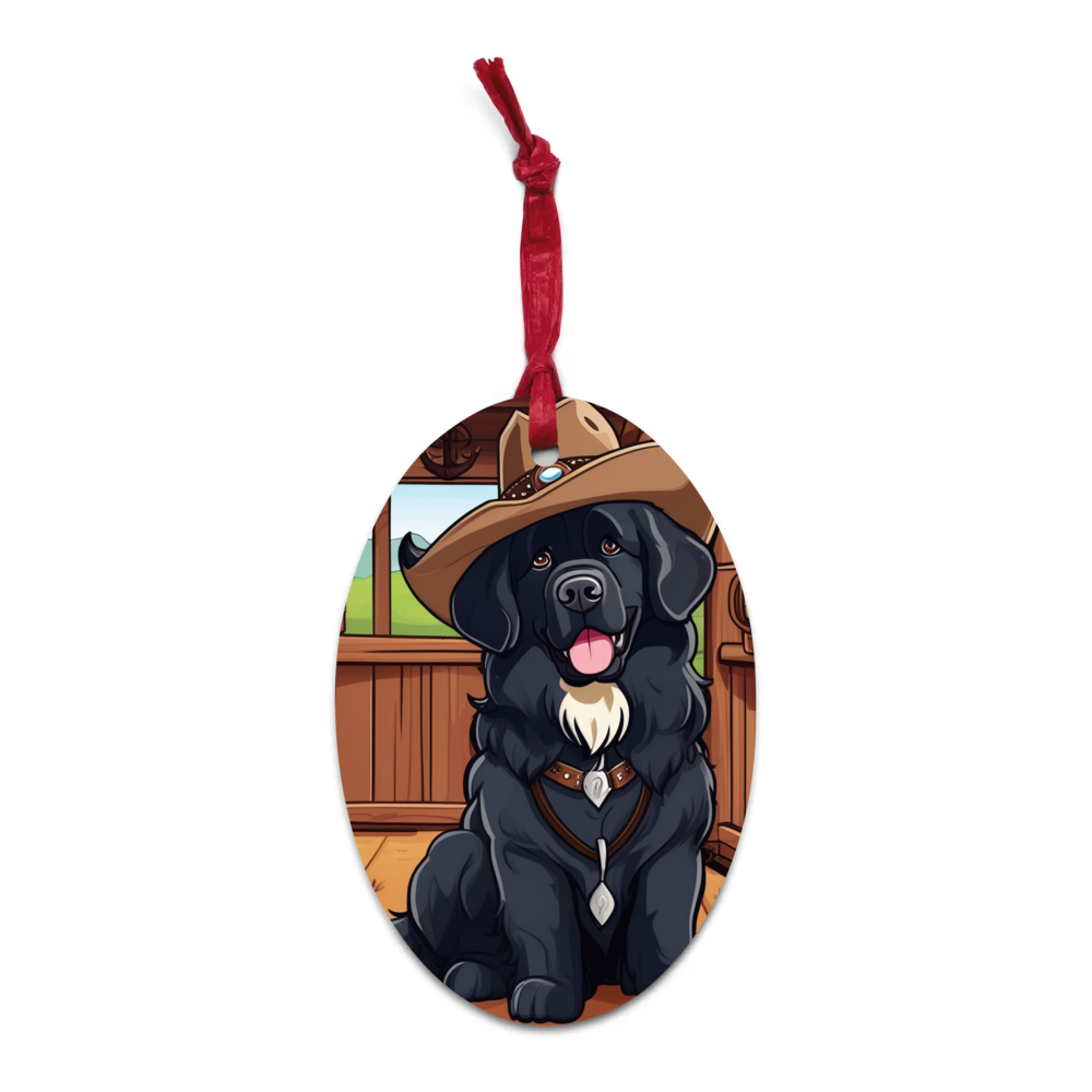 PugMug Custom Newfoundland Wooden Ornament