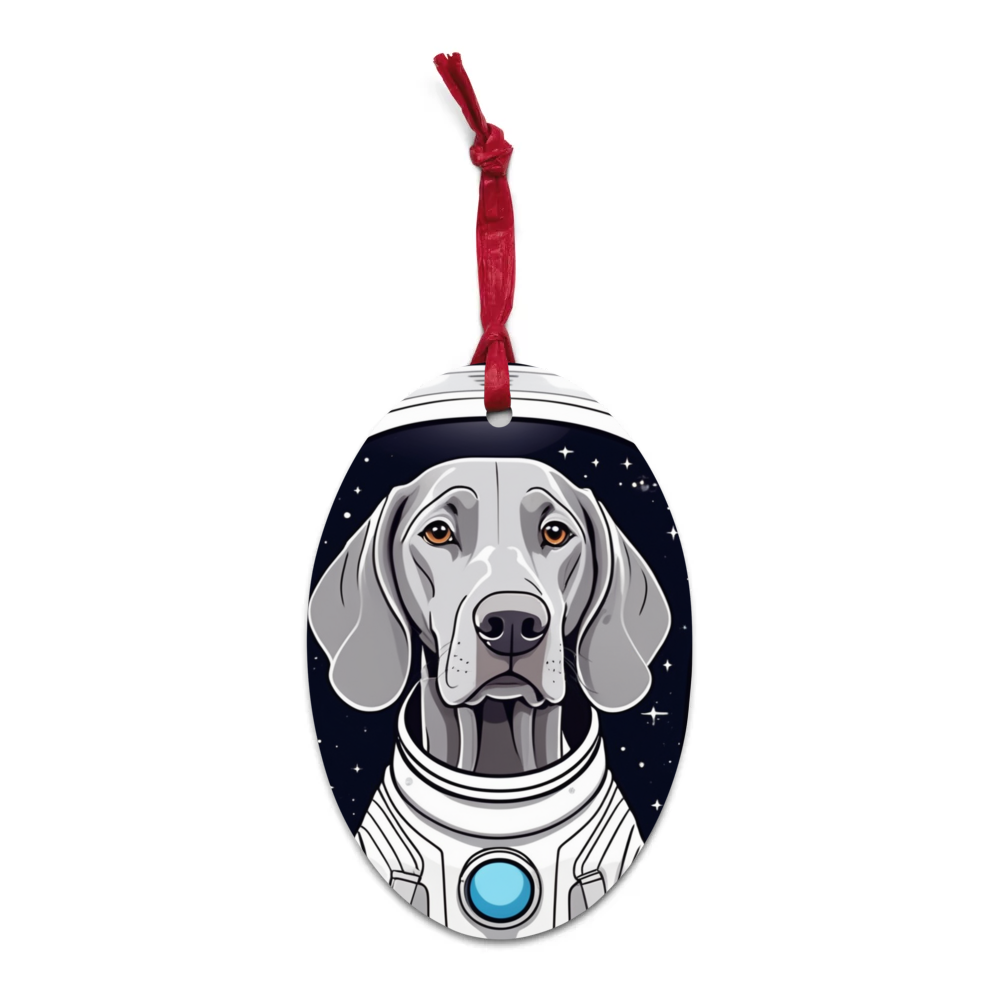 PugMug Custom Weimaraner Wooden Ornament