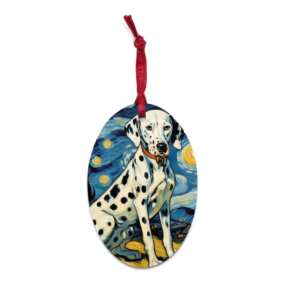 PugMug Custom Dalmatian Wooden Ornament