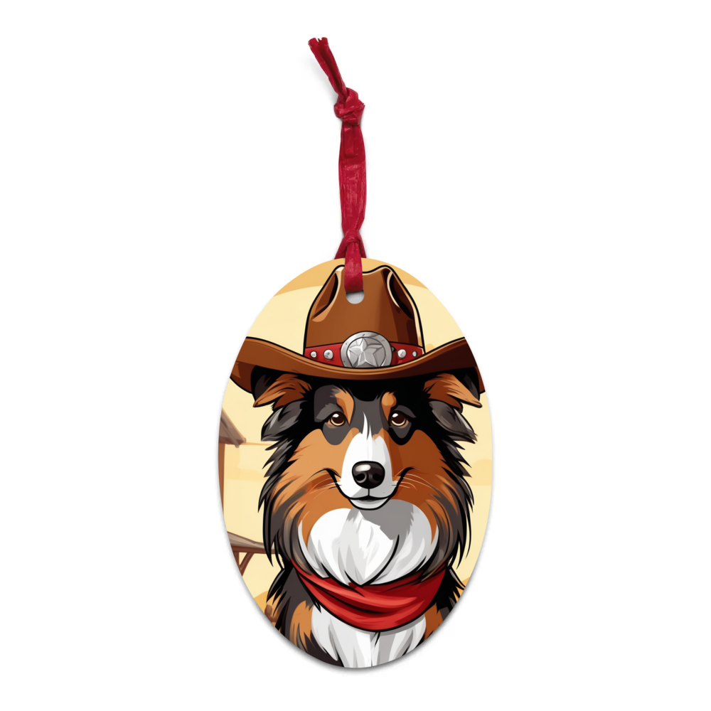 PugMug Custom Shetland Sheepdog Wooden Ornament