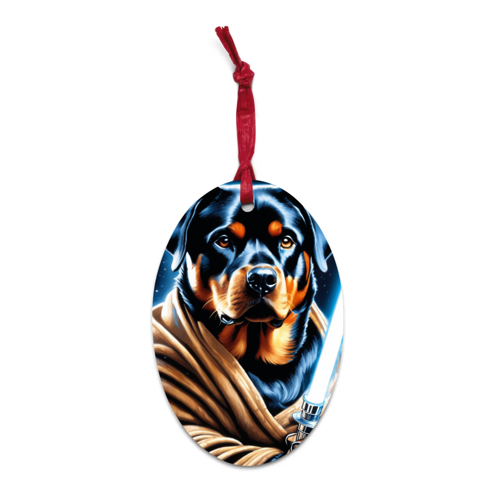 PugMug Custom Rottweiler Wooden Ornament