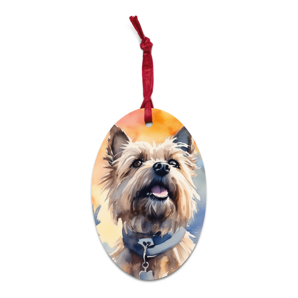 PugMug Custom Cairn Terrier Wooden Ornament
