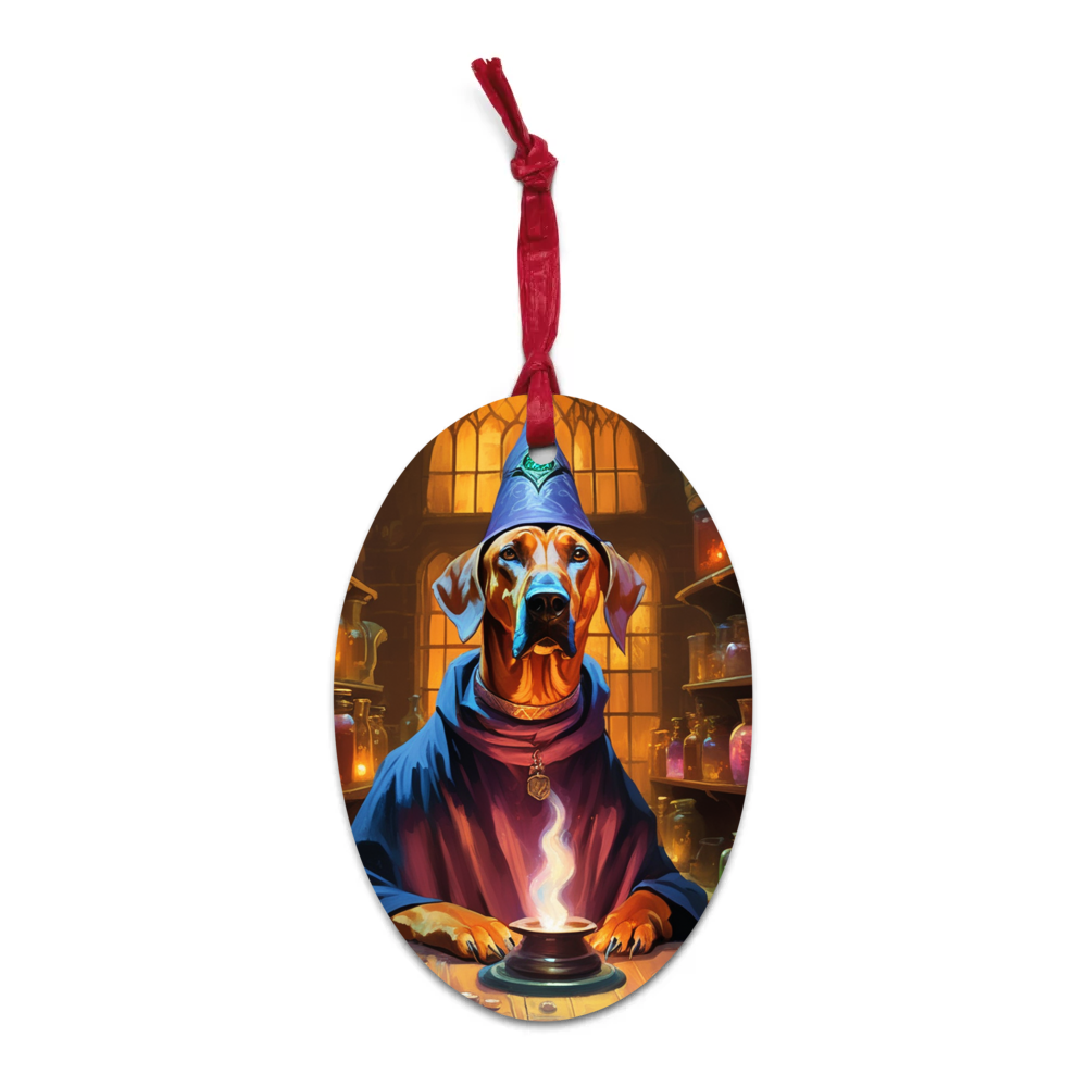 PugMug Custom Rhodesian Ridgeback Wooden Ornament