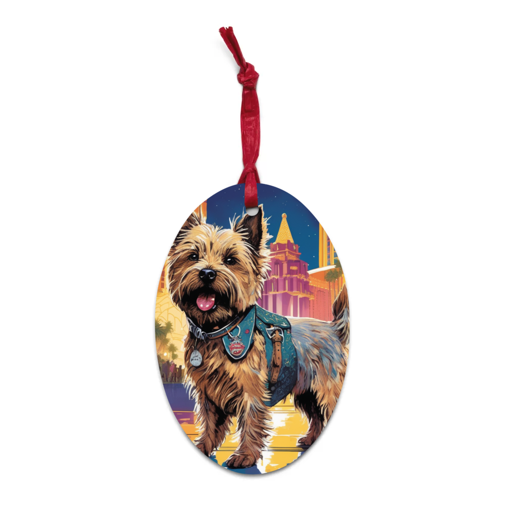 PugMug Custom Cairn Terrier Wooden Ornament