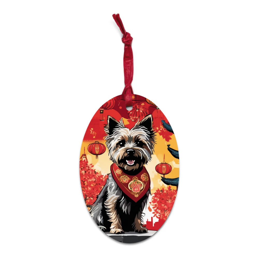 PugMug Custom Cairn Terrier Wooden Ornament