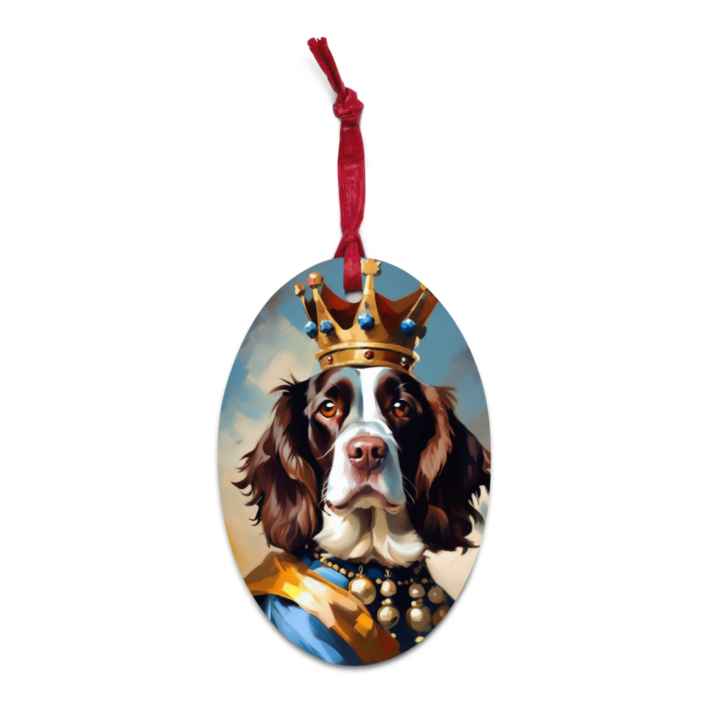 PugMug Custom English Springer Spaniel Wooden Ornament