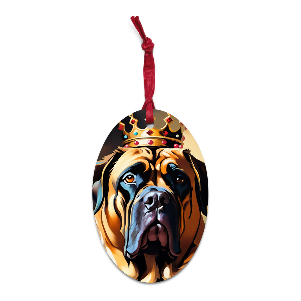 PugMug Custom Mastiff Wooden Ornament