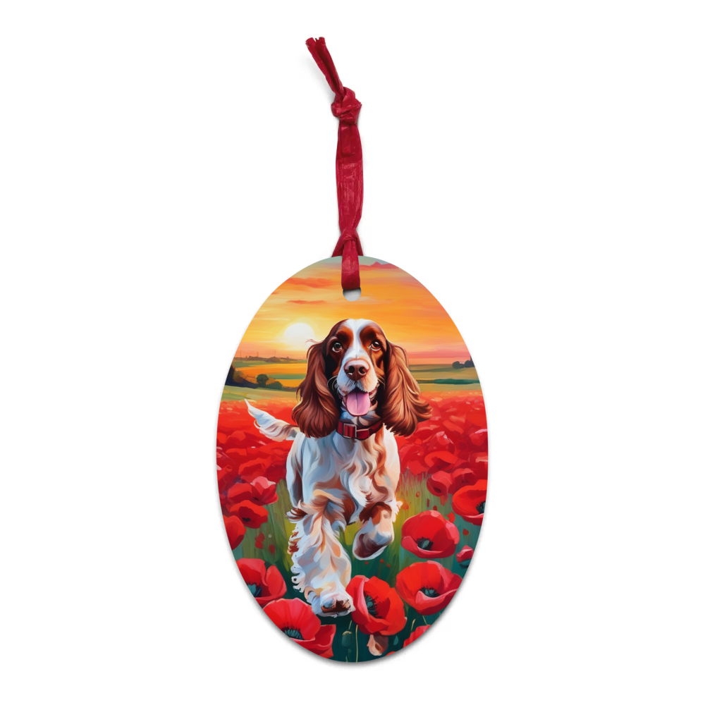 PugMug Custom English Cocker Spaniel Wooden Ornament