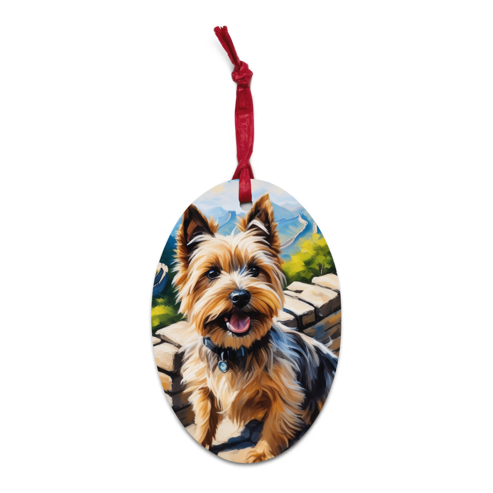 PugMug Custom Cairn Terrier Wooden Ornament