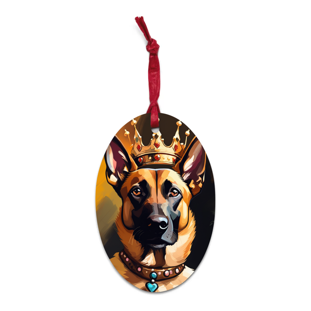 PugMug Custom Belgian Malinois Wooden Ornament
