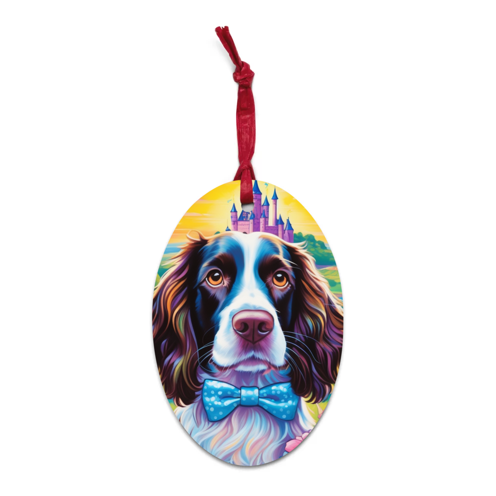 PugMug Custom English Springer Spaniel Wooden Ornament