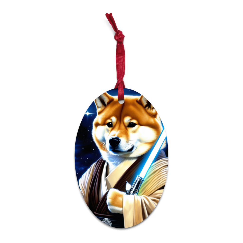 PugMug Custom Shiba Inu Wooden Ornament