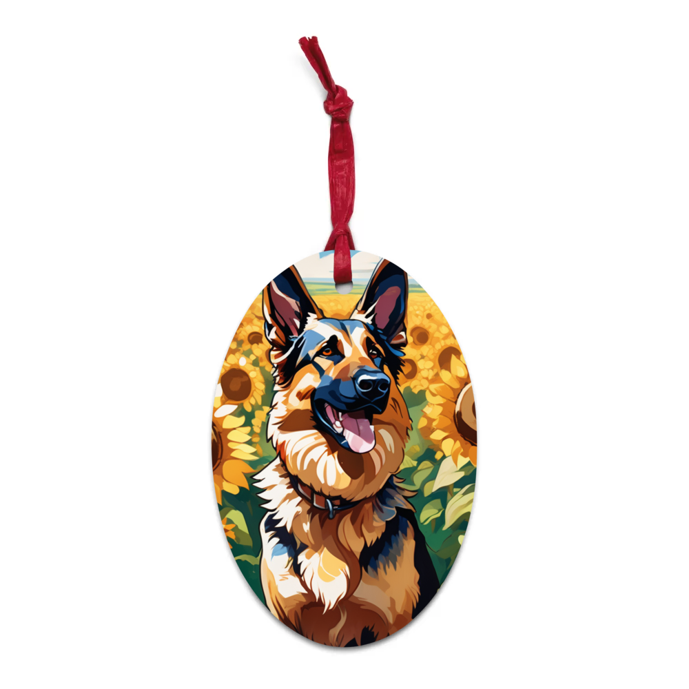PugMug Custom German Shepherd Dog Wooden Ornament