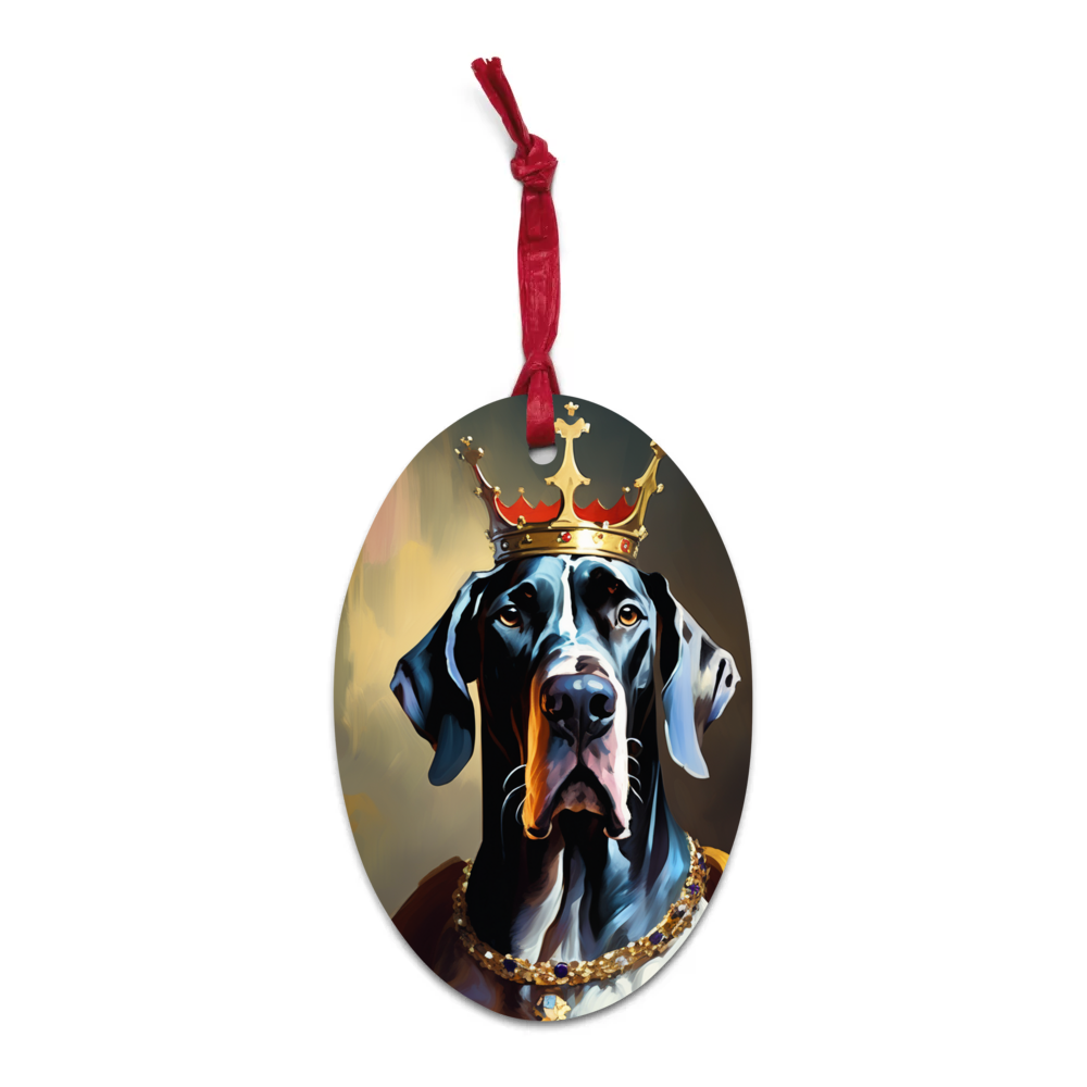 PugMug Custom Great Dane Wooden Ornament