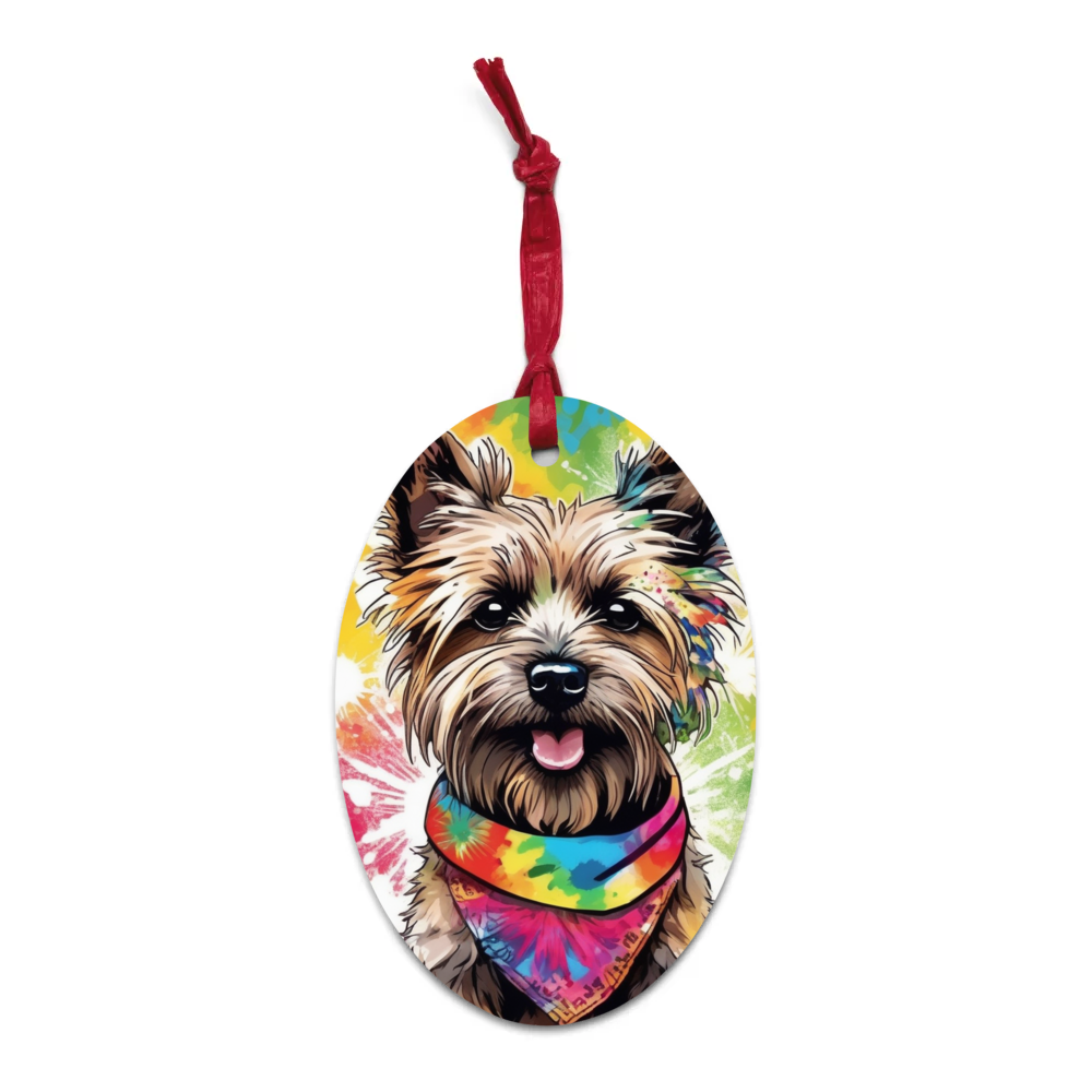 PugMug Custom Cairn Terrier Wooden Ornament