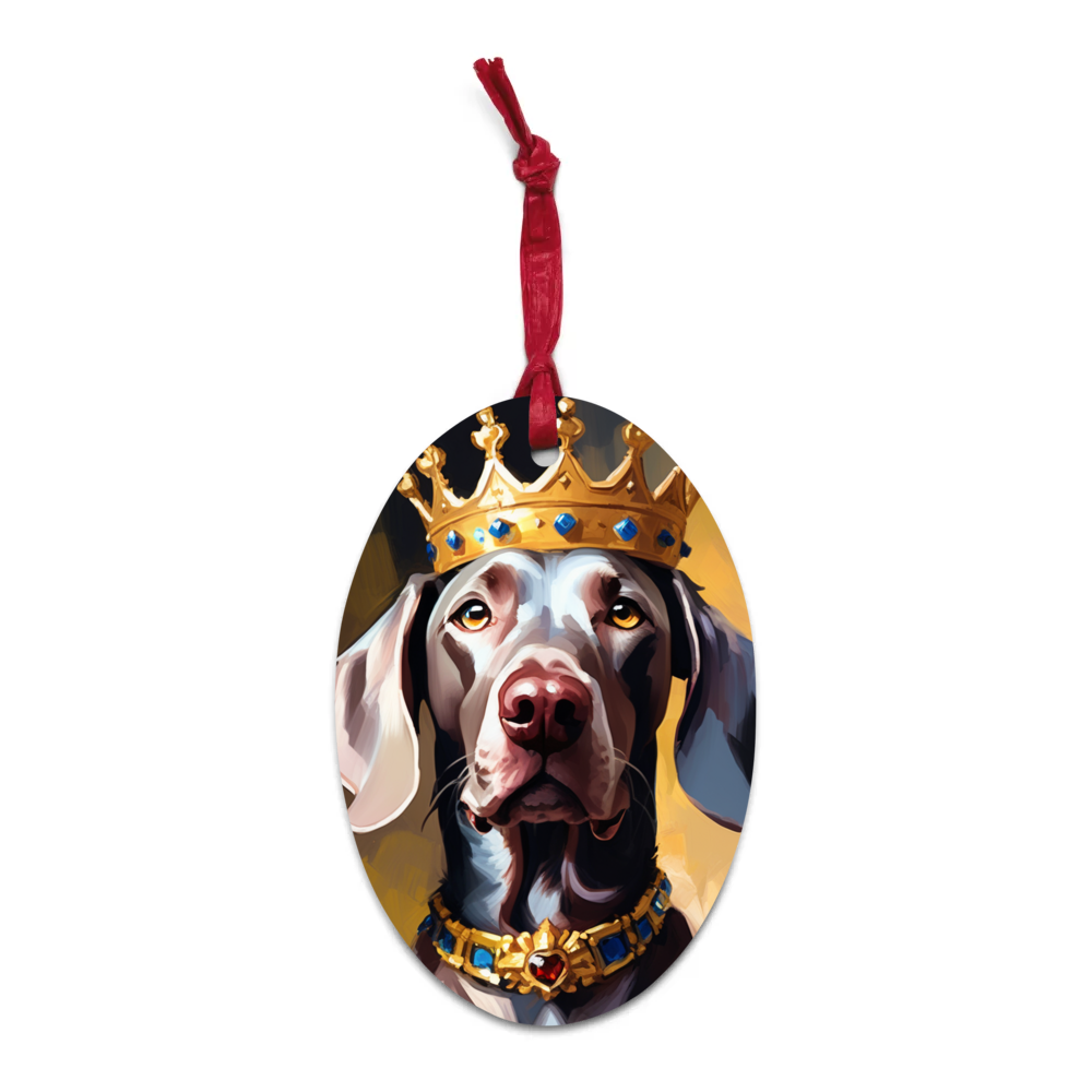 PugMug Custom Weimaraner Wooden Ornament